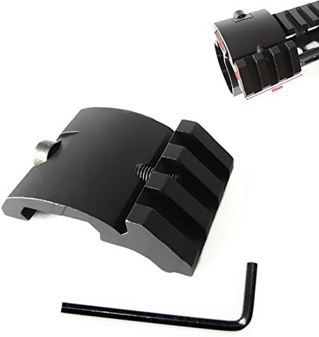 Ultra Low Profile 45 Degree Side Picatinny Rail, 20mm Offset Picatinny Rail Mount for Red Dot Scope Sight Flashlights
