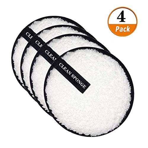 4 Pack Almohadillas Desmaquillantes,Discos Desmaquillantes Reutilizables,Discos Desmaquillantes Lavables Aptos Para Todo Tipo de Pieles