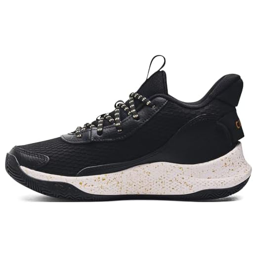 Under Armour Tênis de basquete Big Kids Grade School Curry 3Z7 3026623, Preto/Preto/Dourado, 19 BR