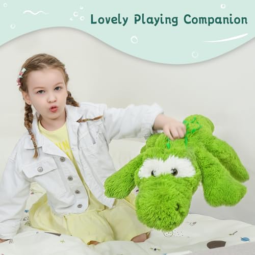 Image of Tezituor Alligator Stuffed Animal, 28 inch Large Stuffed Crocodile Plush Toy, Soft Alligator Plush Pillow for Boys Girls
