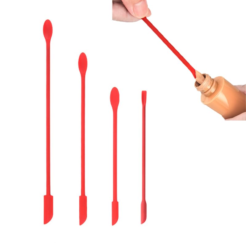 Wopanxye 4pcs Mini Silicone Spatula, Small Silicone Spoons