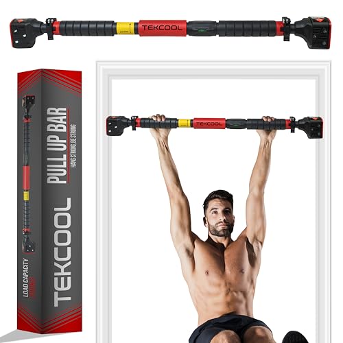 Image of TEKCOOL Pull Up Bars For Home Workout -Chin Up Bar Gym Accessories for Men Door Way Adjustable Hanging Rod Without Screw, Anti-skid Grip, Strength Training Exercise Bar- Pullup Bar
