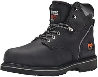 Timberland PRO Men's Pitboss 6" Steel-Toe Boot, Black , 9.5 EE - Wide