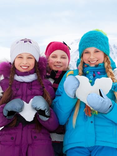 Image of SATINIOR Kids Snow Mittens Waterproof Winter Ski Gloves Warm Thicken Snow Gloves for Girls Boys