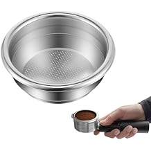 Stainless Steel Coffee Filter, 58mm Pressurized Espresso Filter Basket for Portafilter Machines Espresso Machine Parts Compatible with Coffee Machines with A 58mm Portafilter2 Cups Capacity