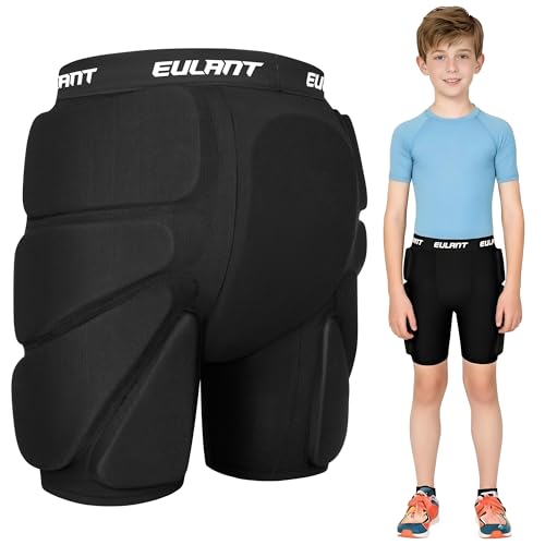 EULANT Short de Protection Rembourré pour Snowboard/Ski/Patinage sur Glace/Ski à roulettes/Vélos/Skate, Protection Hip Pad, Coussinets de Protection 3D pour...