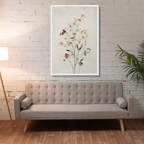 Décoration intérieure nature grand format toile fleurs rétro