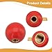 Machine Tool Handle Ball Nut with Brass Core, Handle Ball Nut for Lathe Equipment - Thread Tightening Knob for Industrial Applications, Red and Black(M10-35Red)