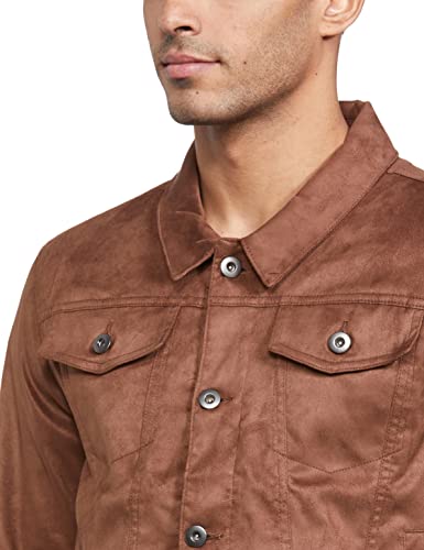 Image of Max Polyester Men Solid Full Sleeves Regular Fit Standard Length Jacket