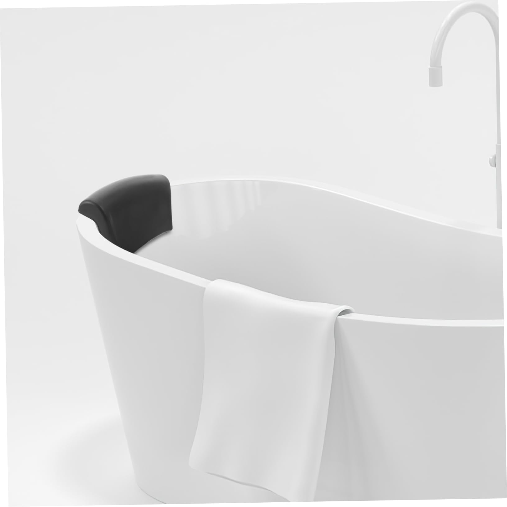 Hemobllo Cuscino Da Bagno in Pu Supporto Per Collo, Ventose Antiscivolo, Per Vasca Da Bagno e Spa Domestica