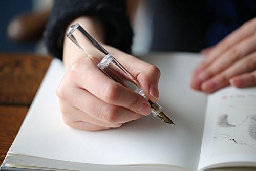czxwyst Majohn Wancai Mini Transparent Pocket-Size Eyedropper Fountain Pen Fine Nib 0.5mm Ink Pen (Clear and bright)
