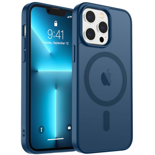zapica Magnetic for iPhone 13 Pro Max Case, Dark Blue