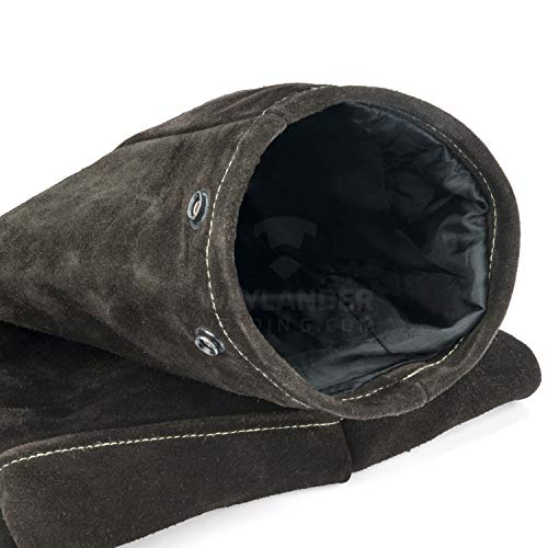 Waylander Durin Welding Jacket Made With Genuine Split Cowhide Leather And Breathable Flame Resistant Cotton; Durable And Lightweight Leather Welding Jacket With Flexible Lined Welding Sleeves M #TOP2