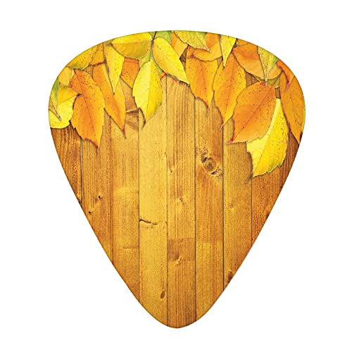 Lot de 12 médiators de guitare avec boîte fine, feuilles colorées vives sur les planches de bois, design naturel rustique, coffret cadeau spécial médiators de guitare pour guitariste, jaune orange ver - Les Beatles, Paul McCartney, John Lennon, RIngo Starr, George Harrison Lot de 12 médiators de guitare avec boîte fine, feuilles colorées vives sur les planches de bois, design naturel rustique, coffret cadeau spécial médiators de guitare pour guitariste, jaune orange ver