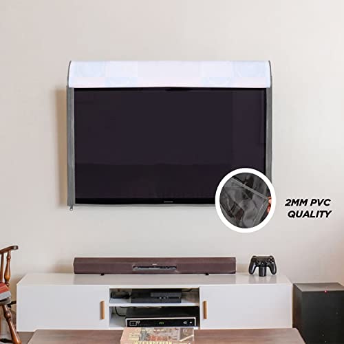 Image of Transparent LCD /LED T.V Protector Cover with Zipper Enclosure for 26 Inch Suitable for All Major Brand & Model (Color-Gray, Size-25.5.3x17 Inches)