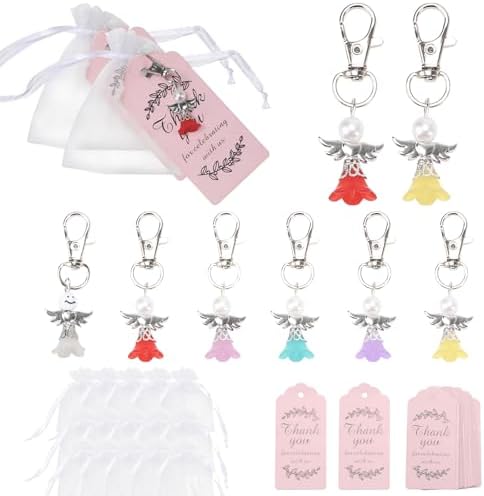 30 Piezas Llavero Angel de la Guarda Comunion Regalos Angelito de...