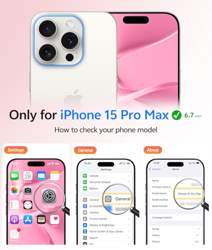 Image of FNTCASE for iPhone 15 Pro Max Case: [Compatible with Magsafe] Translucent Matte Cases with [Full Camera Protection] [Screen Protector] Military Grade Shockproof Protective Phone Cover - Light Pink