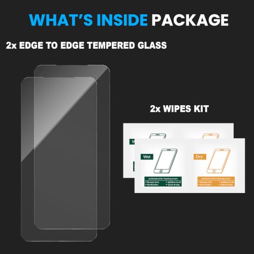 Image of FIRST MART Screen Protector for Motorola Edge 70 Max | Borderless Edge-to-Edge Tempered Glass, Anti-Dust Mesh, Case-Friendly | Pack of 2