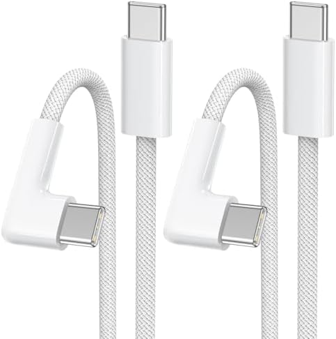 GIANAC USB C auf USB C Kabel Winkel 2Stück 1m Schnellladekabel USB C 60W