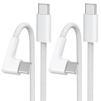 GIANAC USB C auf USB C Kabel Winkel 2Stück 1m Schnellladekabel USB C 60W