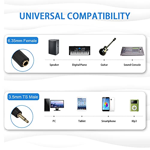 Duttek cable de audio Jack 3.5mm a 1/4, 80 cm miniatura 5