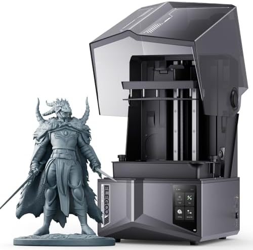 Impressora 3D ELEGOO com figura de guerreiro impressa