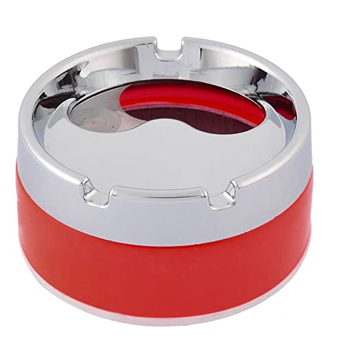 Image of Uxcell a16031700ux0374 Round Wind Resistant Closable Vehicles Car Ashtray Cigarette Ash Holder Red