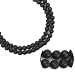 Qiwan 60PCS 6mm Black Lava stone Gemstone Loose Beads Well Polished Round Crystal Energy Stone Healing Power for Jewelry Making Findings 1 Strand 15"