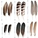MehelloFeather Natural Pheasant Feathers 12Pcs Bulk Feathers 6 Style for DIY Crafts Hat Floral Arrangements Halloween Decorations
