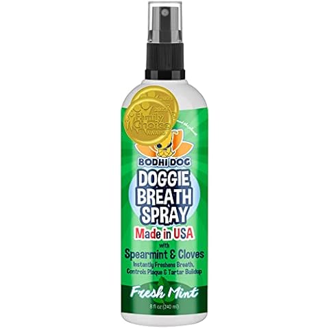 Bodhi Dog Natural Dog Breath Freshener Spray | Fresh Breath for Dogs, Tartar & Plaque Remover | Supports Teeth & Gum Health | Bad Breath Treatment & Promotes Clean Oral Hygiene | Made in USA | 8oz Cover