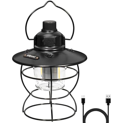 Milpoel Rechargeable Camping Lantern with Dimmable Modes Cover