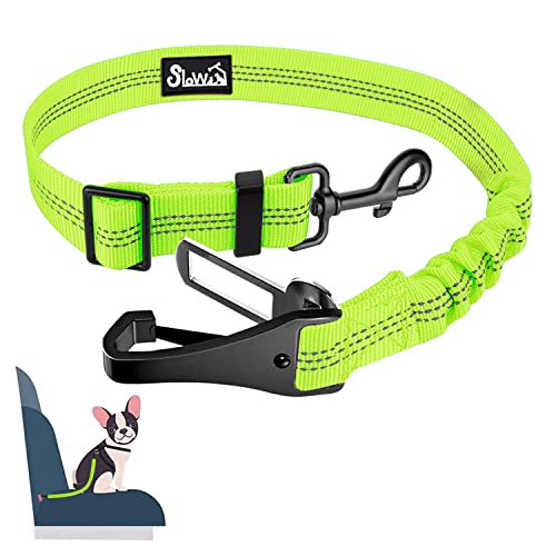 SlowTon Dog Car Seat Belt, 3 in 1 Latch Bar Attachment Dog Safety Seatbelt