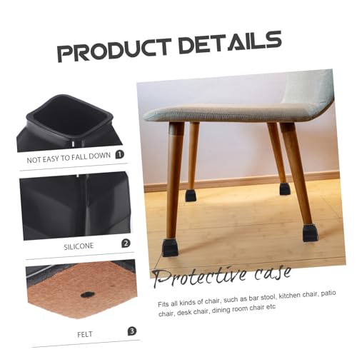 Protectores de suelo para patas de mesa con fieltro grueso antidesgaste, pack de 12 piezas 6
