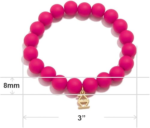 Miniatura 2 de ZENZII Pulsera elástica con cuentas mate para mujeres y niñas
