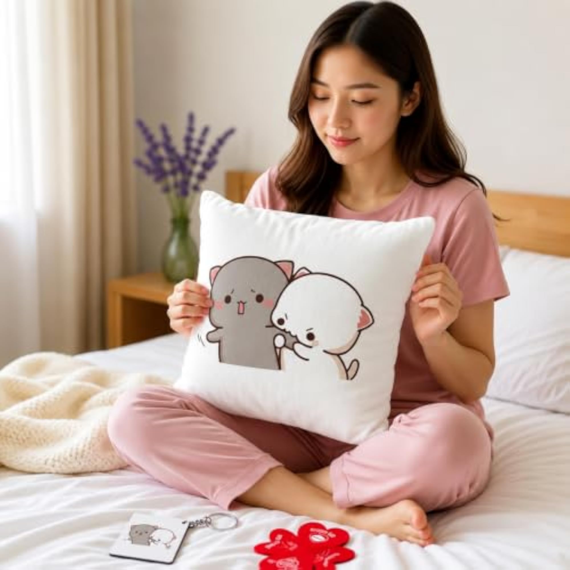 Goma Mochi Cat Cushion, Gift for Him/Her