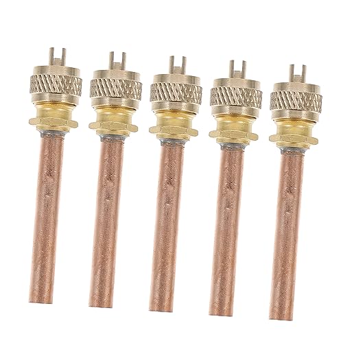 Genérico Válvulas De Acceso De Servicio para Aire Acondicionado 6.3cm 5 Piezas Cobre Válvulas De Carga Reemplazo para Sistema De Refrigerante Compatible Herramientas De Refrigeración