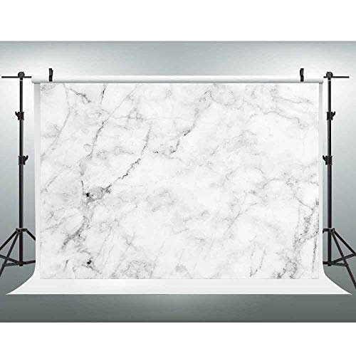 Eoa 7(W) X5(H) Ft Marble Texture Backdrop White Gray Marble Nature Stone Color Photography Background Food Jewelry Cosmetics Makeup Photographer Professional Photo Shoot Studio Prop #TOP27