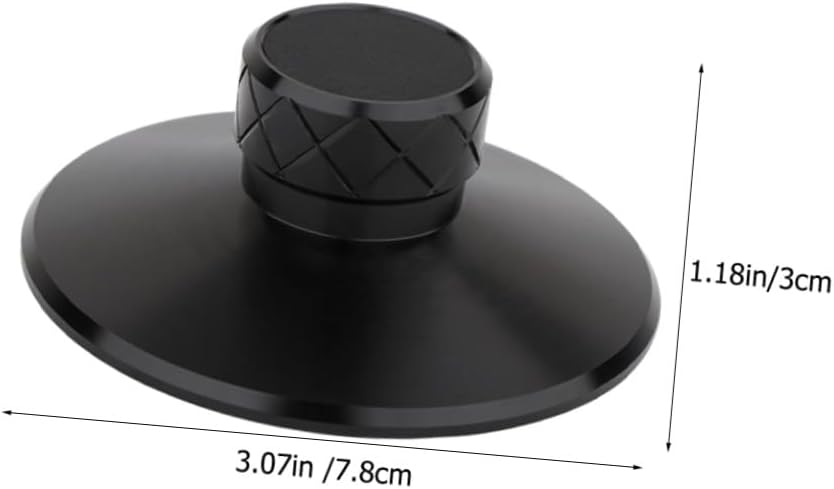 SHOWERORO Metal Vinyl Record Weight Stabilizer Clamp for Turntables, Aluminum Alloy Disc Clamp with Leather Pad, Black Turntable Record Weight for HiFi Audio Players