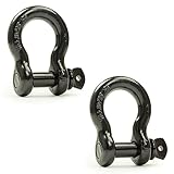AYMMIC 1'' D-Ring Shackle, Heavy Duty Forged Steel Bow Shackles, 1-1/8'' Screw...