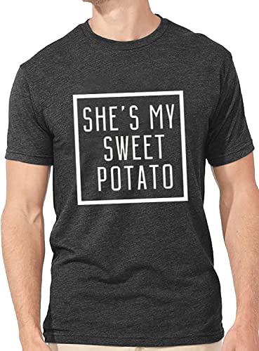 She's My Sweet Potato I Yam Shirt Thanksgiving Matching Couples Shirt for Husband and Wife Casual Short Sleeve Tops3