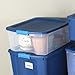 Sterilite 6-Pack Latch and Carry, Clear Plastic Storage Bins with Latching Lids and Full-Grip Handles, 12 Gallon