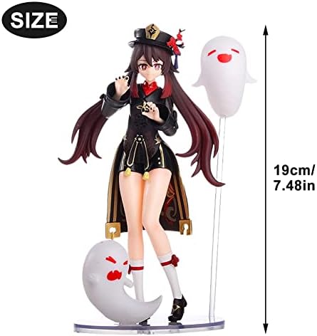 Ornaments,Genshin Impact Figure, Anime Cake Toppers, 19cm Genshin Impact Hu Tao Anime Figure PVC Figure Collection Model Decoration Car Office Desktop Ornaments for Boys and Girls