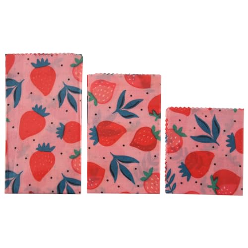 Sirxlevcy 1Set Reusable Beeswax Cloth Wrap Food Fresh Bag Lid Jungle Party Bees Wax Wrap for Sandwich Cheese