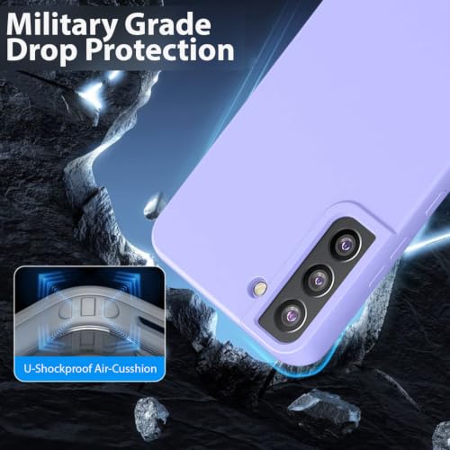 Image of LIRAMARK Liquid Silicone Soft Back Cover Case for Samsung Galaxy S21 Plus (Lavender)