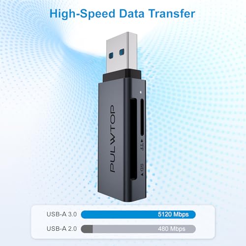 Image of SD Card Reader, High-Speed USB C to Micro SD Card Adapter USB 3.0 Dual Slots, Memory Card Reader for SD /Micro SD /SDHC /SDXC /MMC, Compatible with MacBook Pro /Air, Chromebook, Android (48G)
