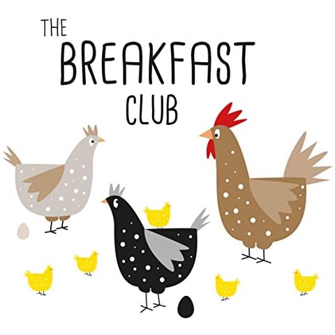 Servietten 3-lagig 33x33cm Hühner Breakfast Club Cover