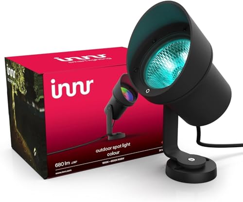 Innr Smart Gartenstrahler XL Erweiterung, White & Color, LED Strahler, Spotlicht außen, IP67 wasserdicht, 1-Pack (OSL 140 C Basisset benötigt)