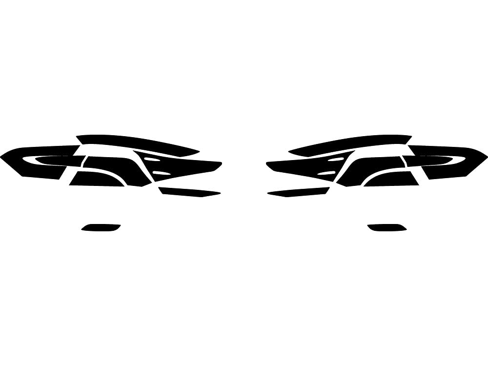 Rvinyl Tail Light Pre Cut Film Tint Cover Kit in Smoke Compatible with Toyota Camry 2018-2024 - Tail Light Tint Film - Adhesive Backs