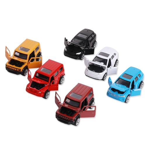 Set de 6 coches de juguete metálicos a escala 1:60 miniatura 1