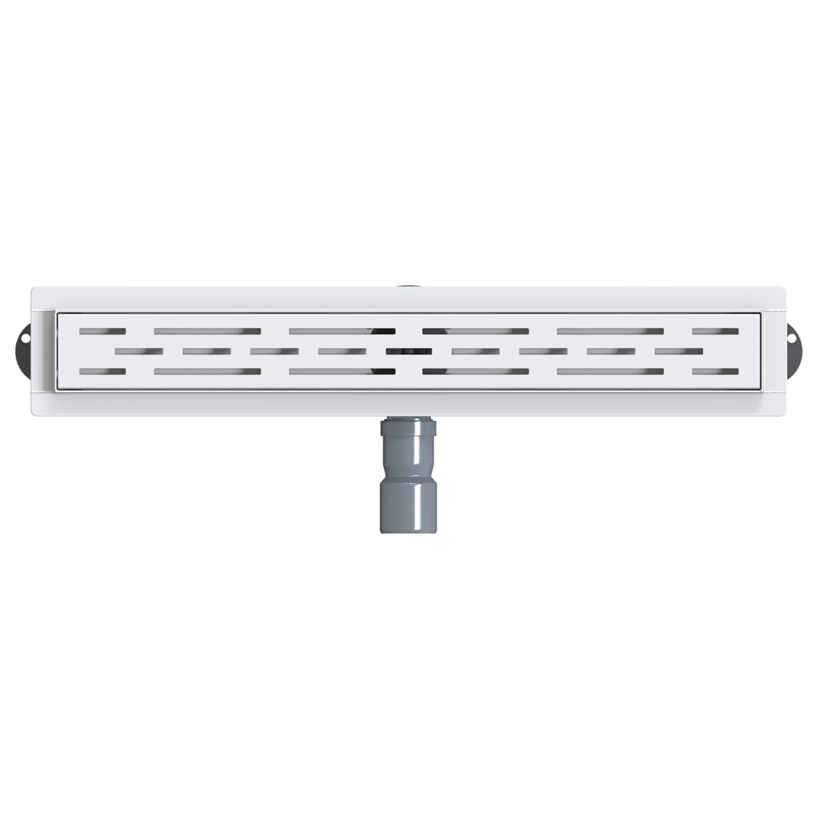 Scarico doccia con tappo in vetro e sifone a 360° in acciaio inox 304, lunghezza 60 cm, regolabile in altezza 0-30 mm, con gancio e guarnizione, per doccia, bagno, montaggio a pavimento